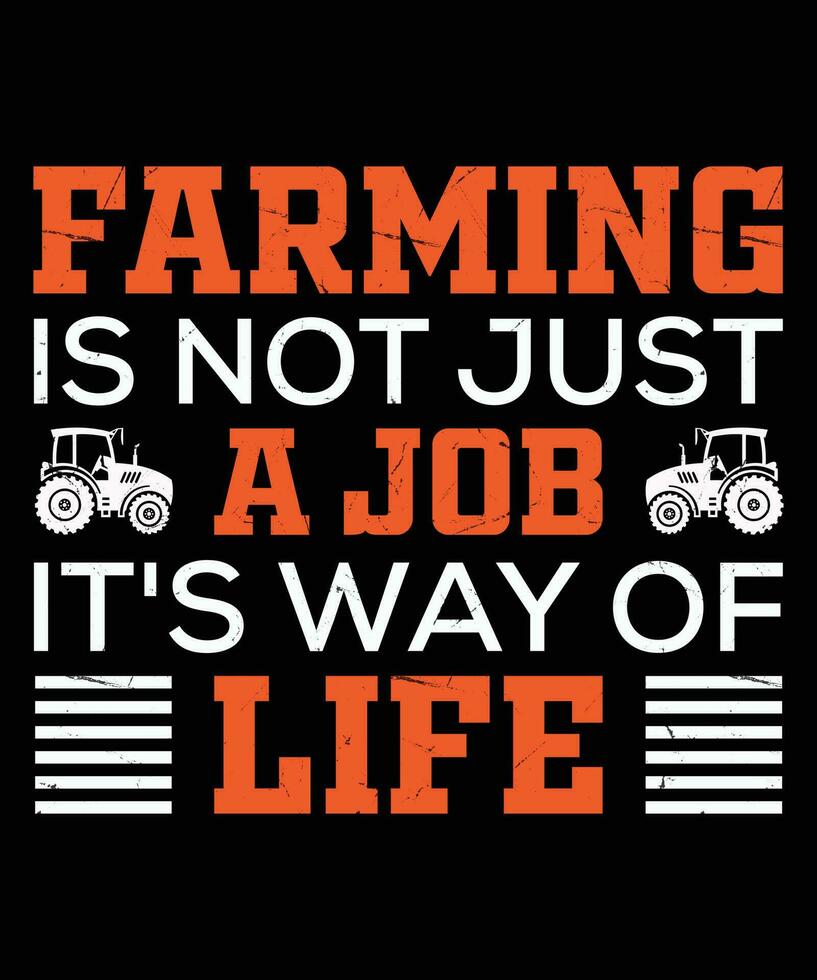 agricultura é não somente uma trabalho Está caminho do vida. camiseta Projeto. impressão template.typography vetor ilustração.