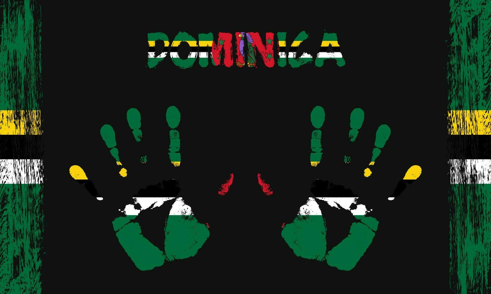 vetor bandeira do dominica com uma Palma