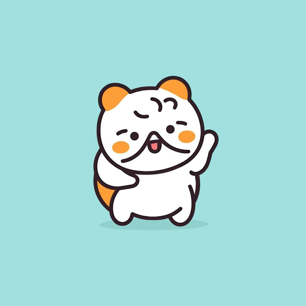 fofa kawaii buldogue desenho animado cachorrinho cachorro ilustração vetor