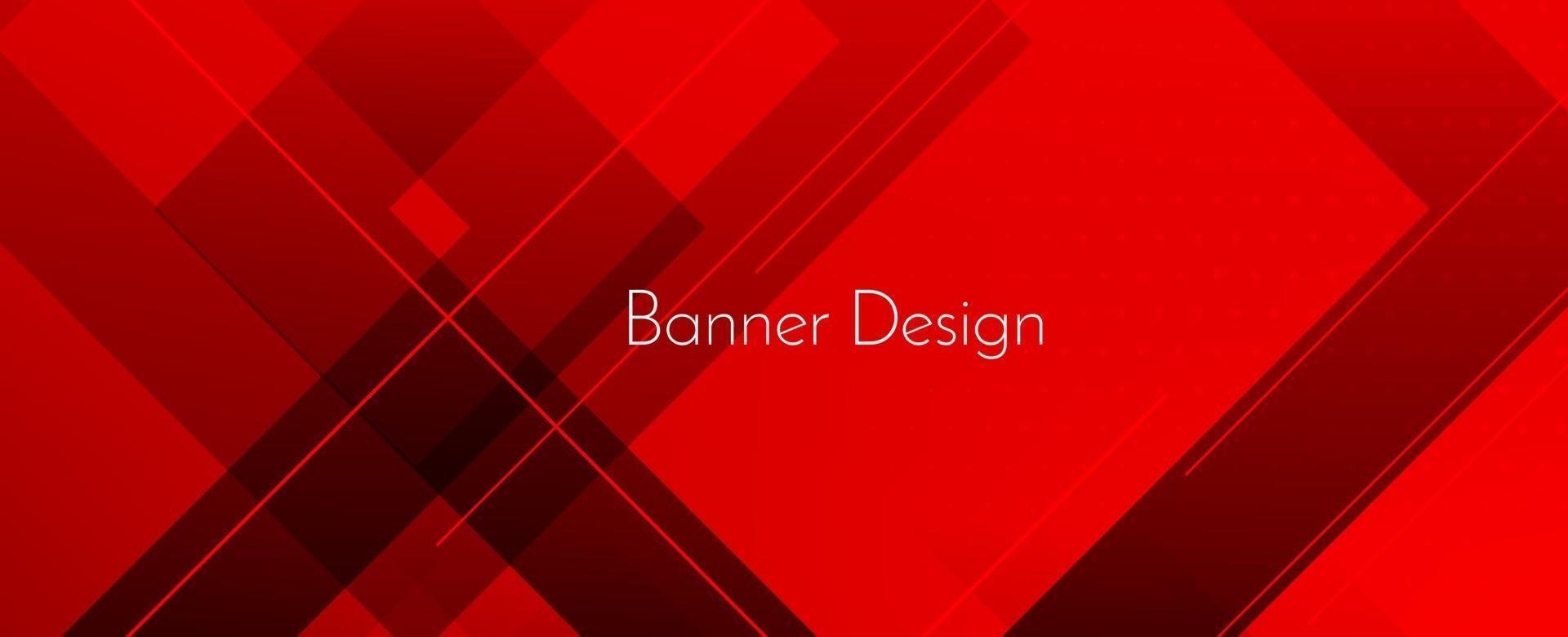 abstrato vermelho moderno decorativo elegante onda banner fundo vetor