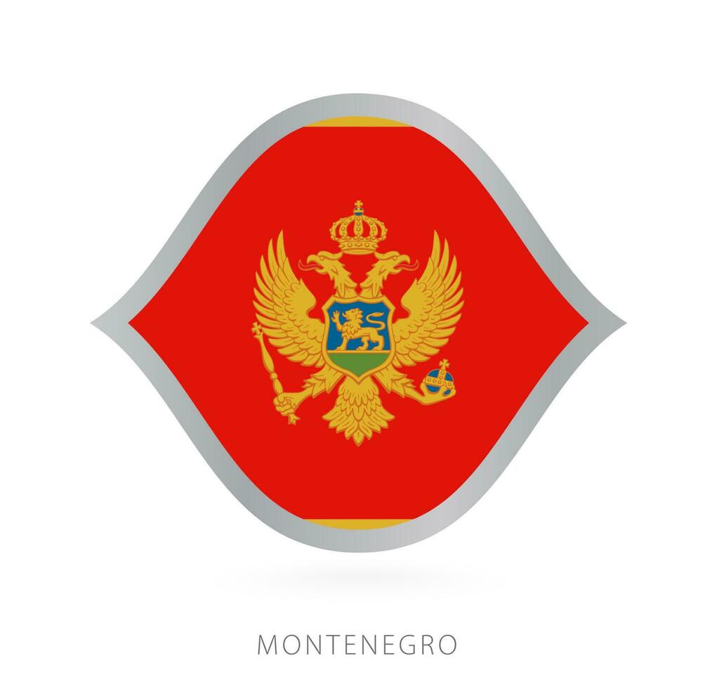 Montenegro nacional equipe bandeira dentro estilo para internacional basquetebol competições. vetor