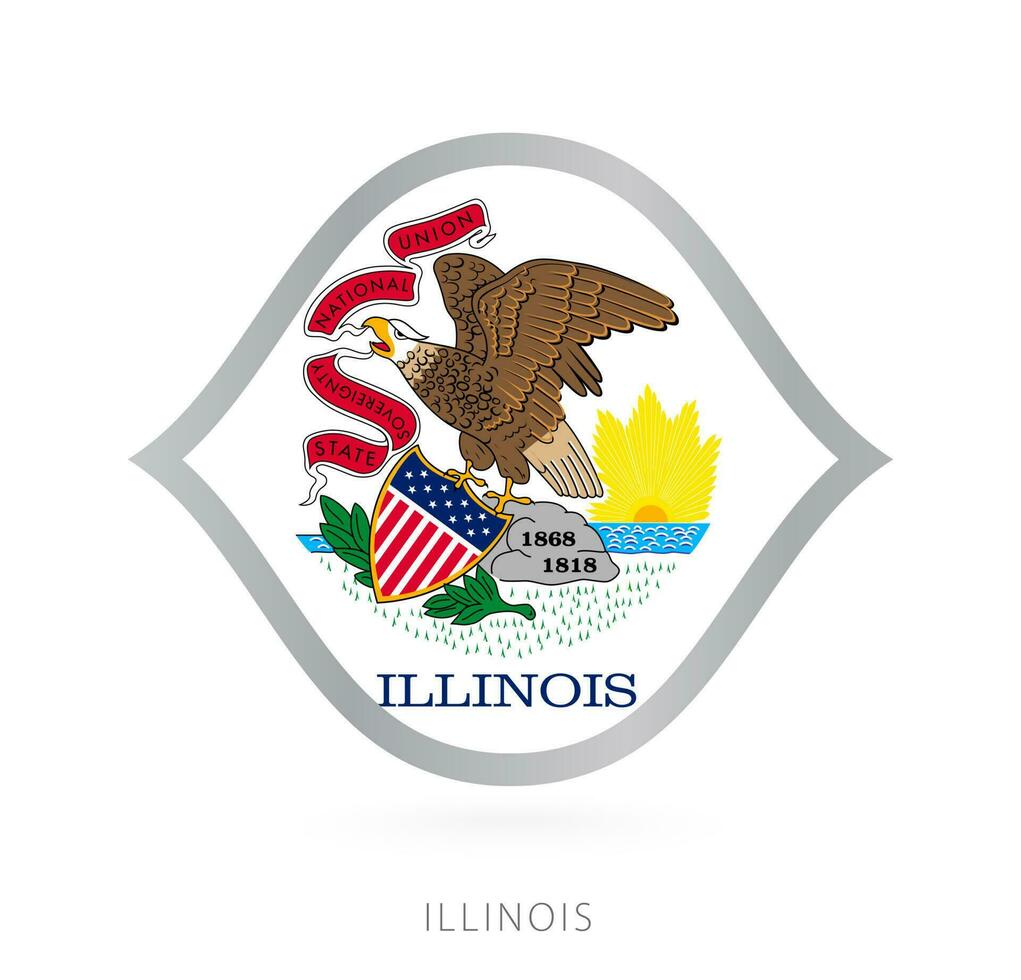 Illinois nacional equipe bandeira dentro estilo para internacional basquetebol competições. vetor