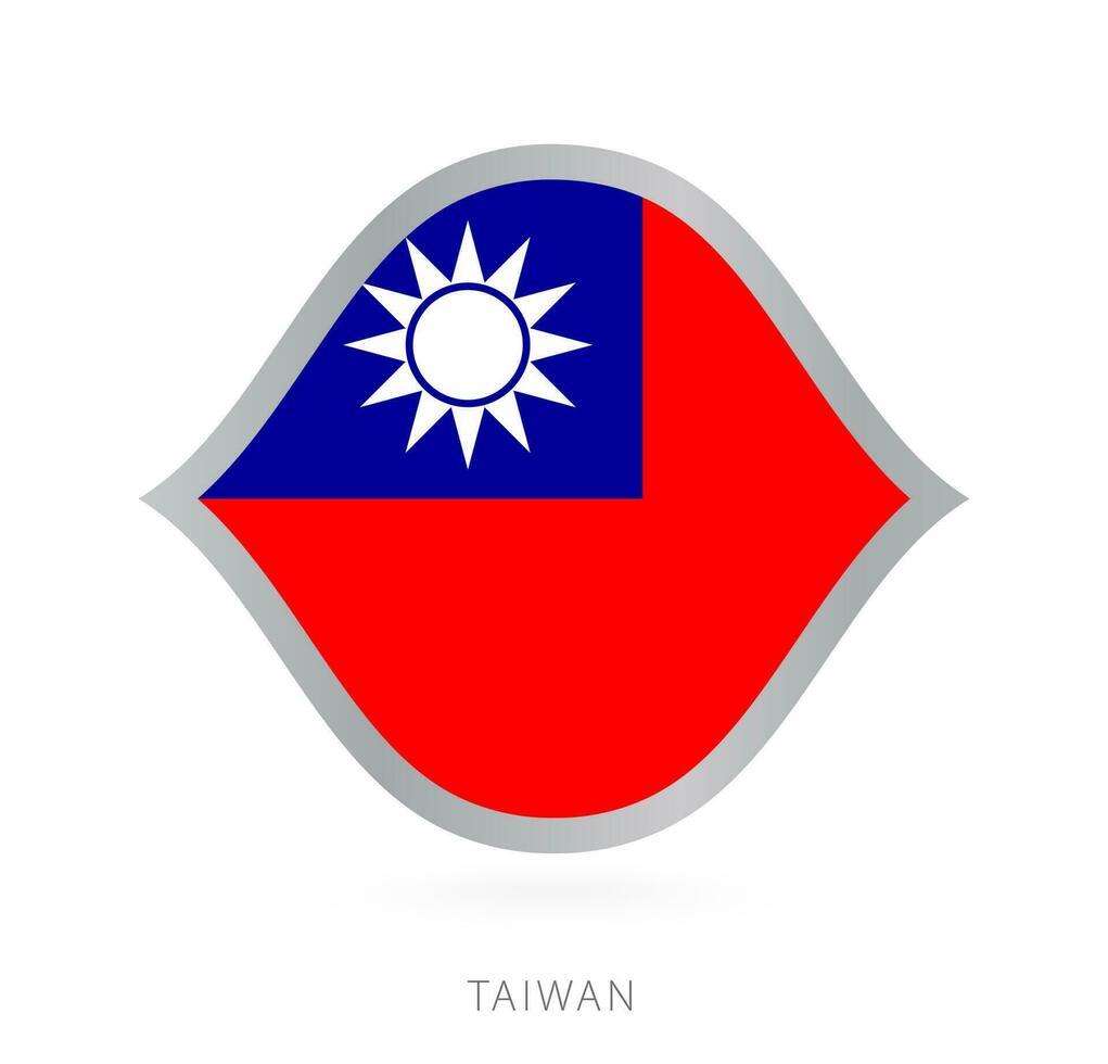 Taiwan nacional equipe bandeira dentro estilo para internacional basquetebol competições. vetor