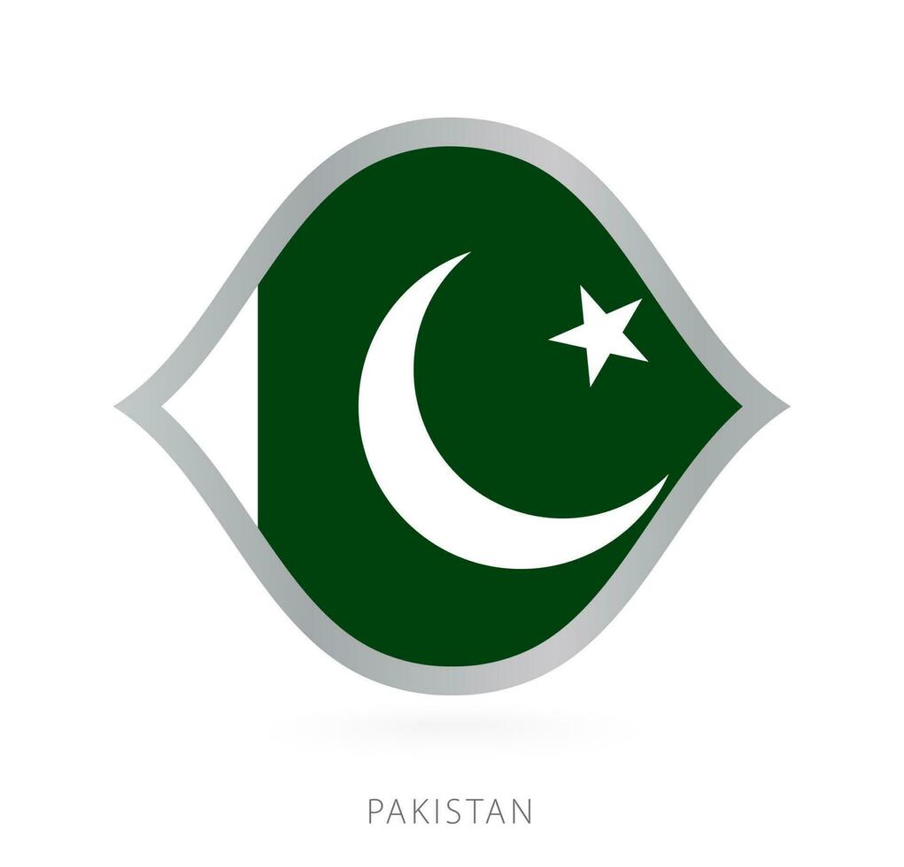 Paquistão nacional equipe bandeira dentro estilo para internacional basquetebol competições. vetor