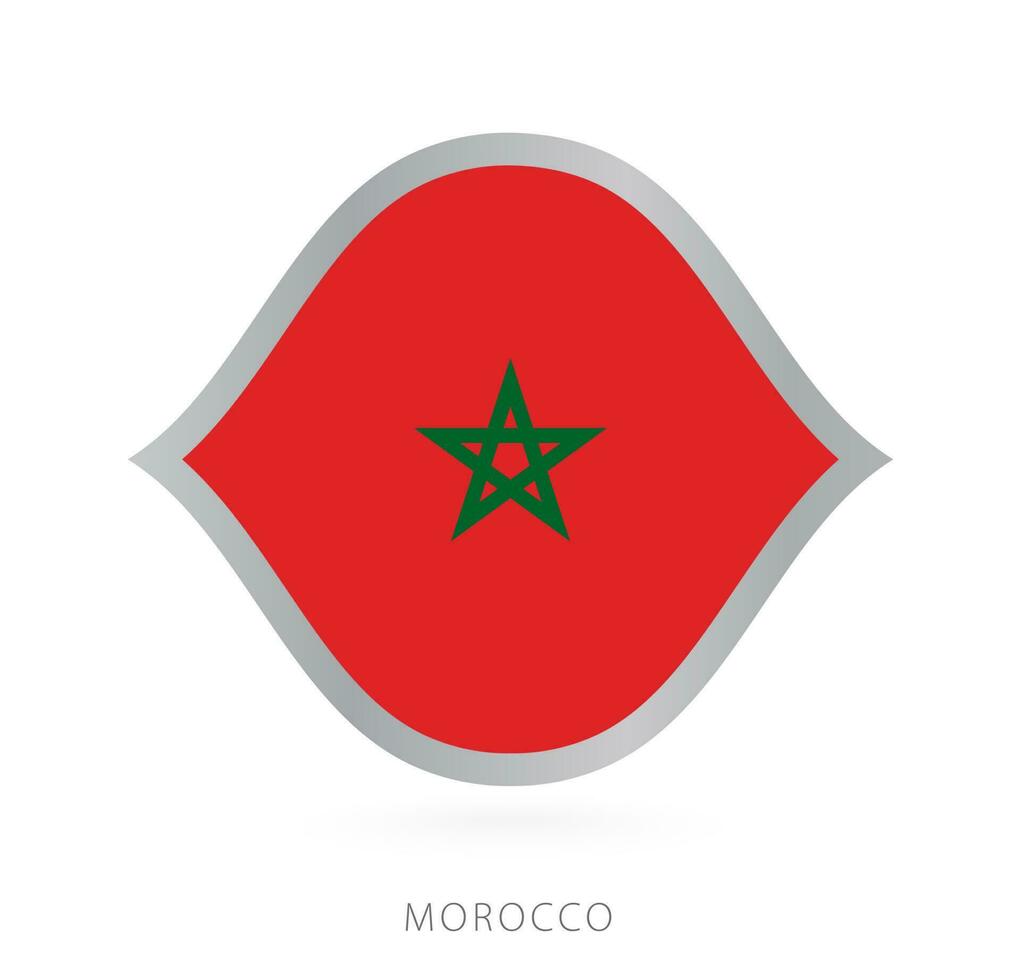Marrocos nacional equipe bandeira dentro estilo para internacional basquetebol competições. vetor