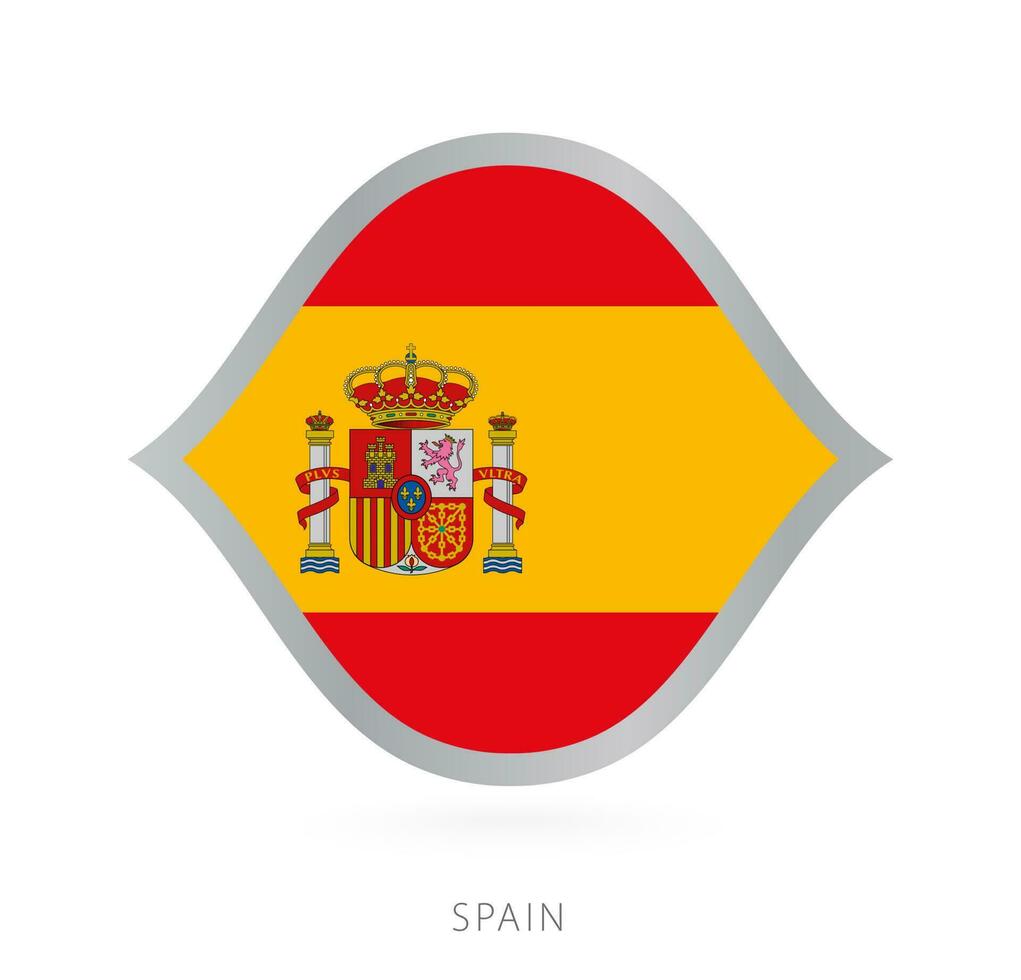 Espanha nacional equipe bandeira dentro estilo para internacional basquetebol competições. vetor