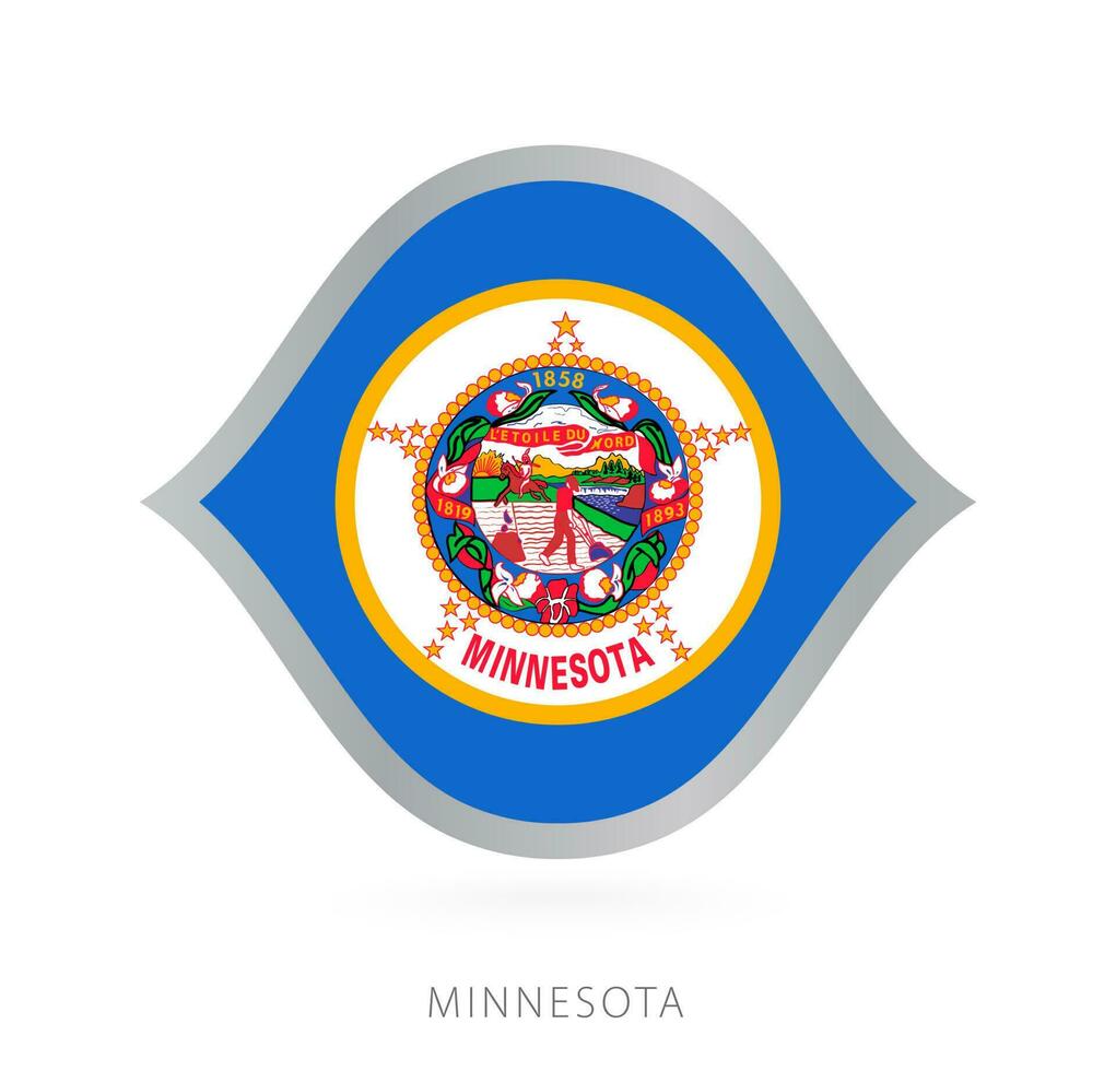 Minnesota nacional equipe bandeira dentro estilo para internacional basquetebol competições. vetor