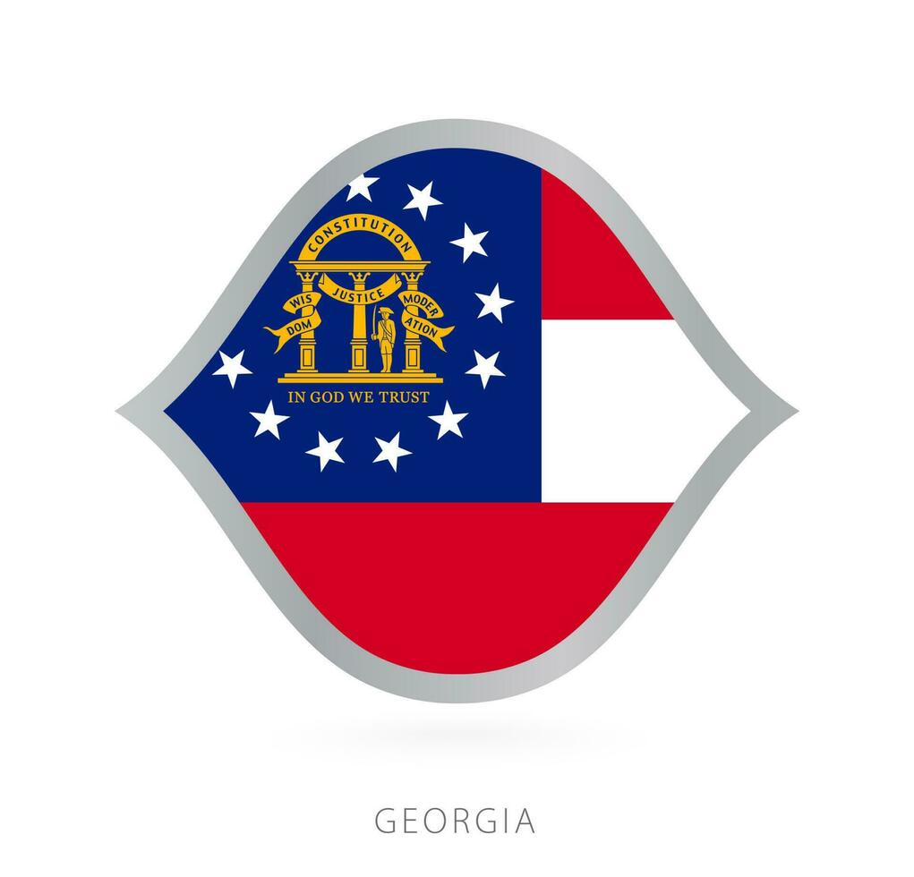 geórgia nacional equipe bandeira dentro estilo para internacional basquetebol competições. vetor