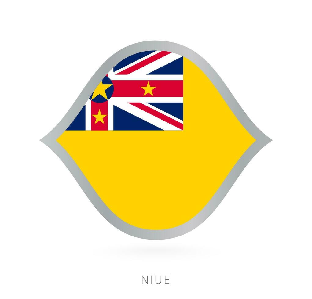 niue nacional equipe bandeira dentro estilo para internacional basquetebol competições. vetor