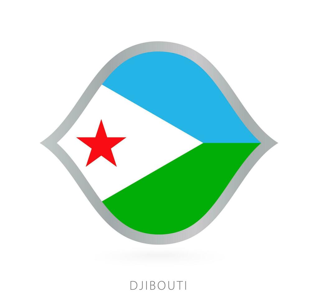 djibouti nacional equipe bandeira dentro estilo para internacional basquetebol competições. vetor