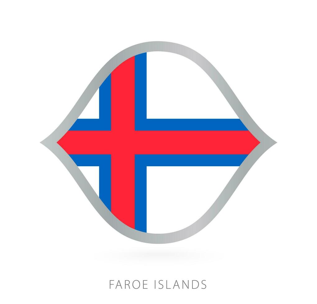 faroé ilhas nacional equipe bandeira dentro estilo para internacional basquetebol competições. vetor