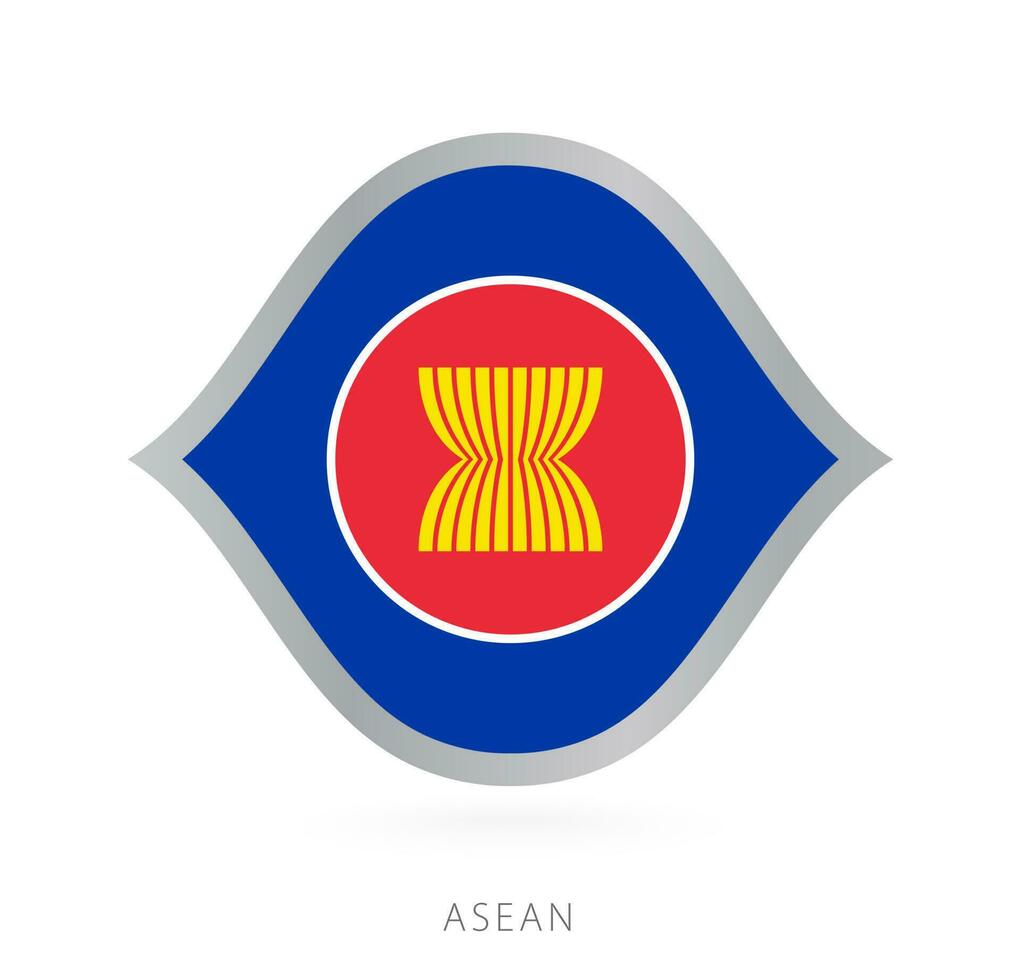 asean nacional equipe bandeira dentro estilo para internacional basquetebol competições. vetor