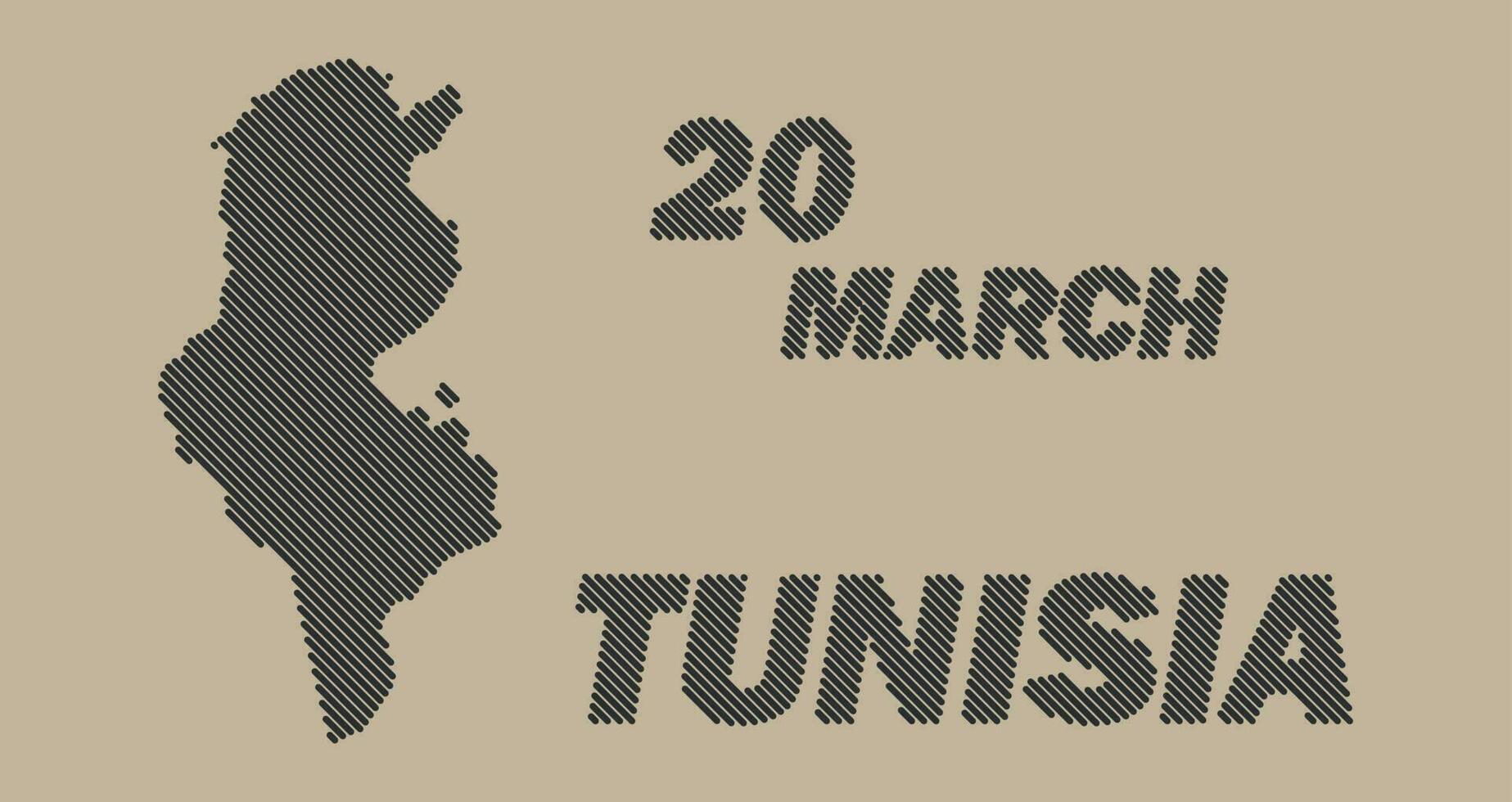 Tunísia país mapa rede forma amostra linha de design vetor