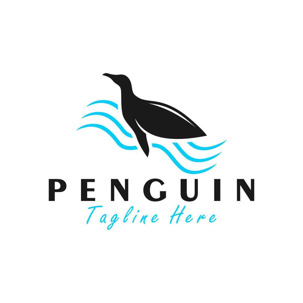 pinguim animal vetor ilustração logotipo