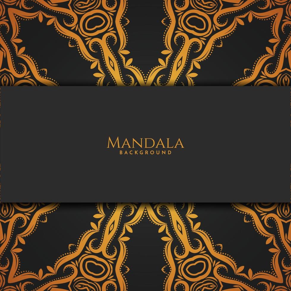 Fundo de luxo decorativo bonito desenho de mandala vetor