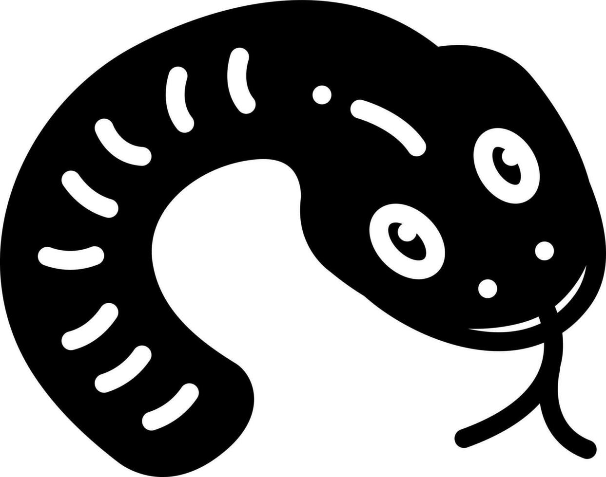 sólido ícone para serpente vetor