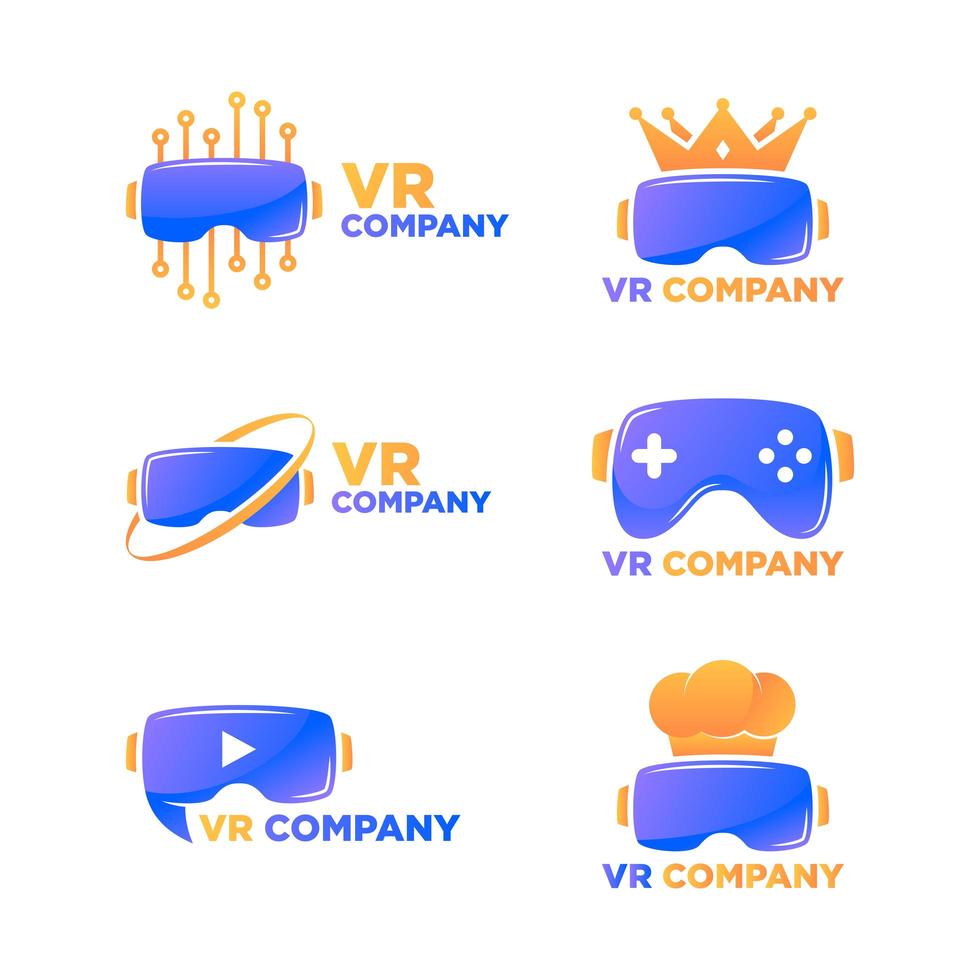 logotipo da realidade virtual vetor