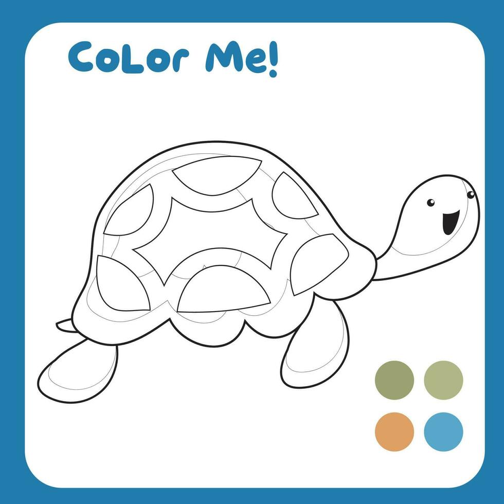 animal coloração página. coloração mar animais planilha. coloração atividade para crianças. imprimível educacional imprimível coloração planilha. vetor arquivo.
