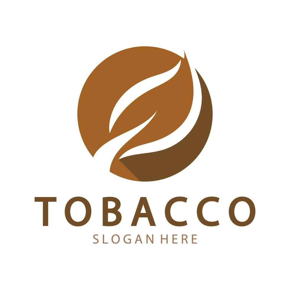 logotipo de folha de tabaco, campo de tabaco e vetor de design de modelo de logotipo de cigarro de tabaco