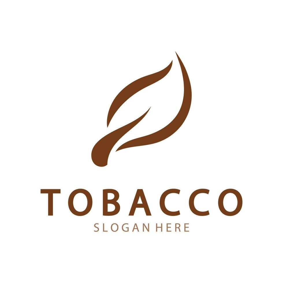 logotipo de folha de tabaco, campo de tabaco e vetor de design de modelo de logotipo de cigarro de tabaco