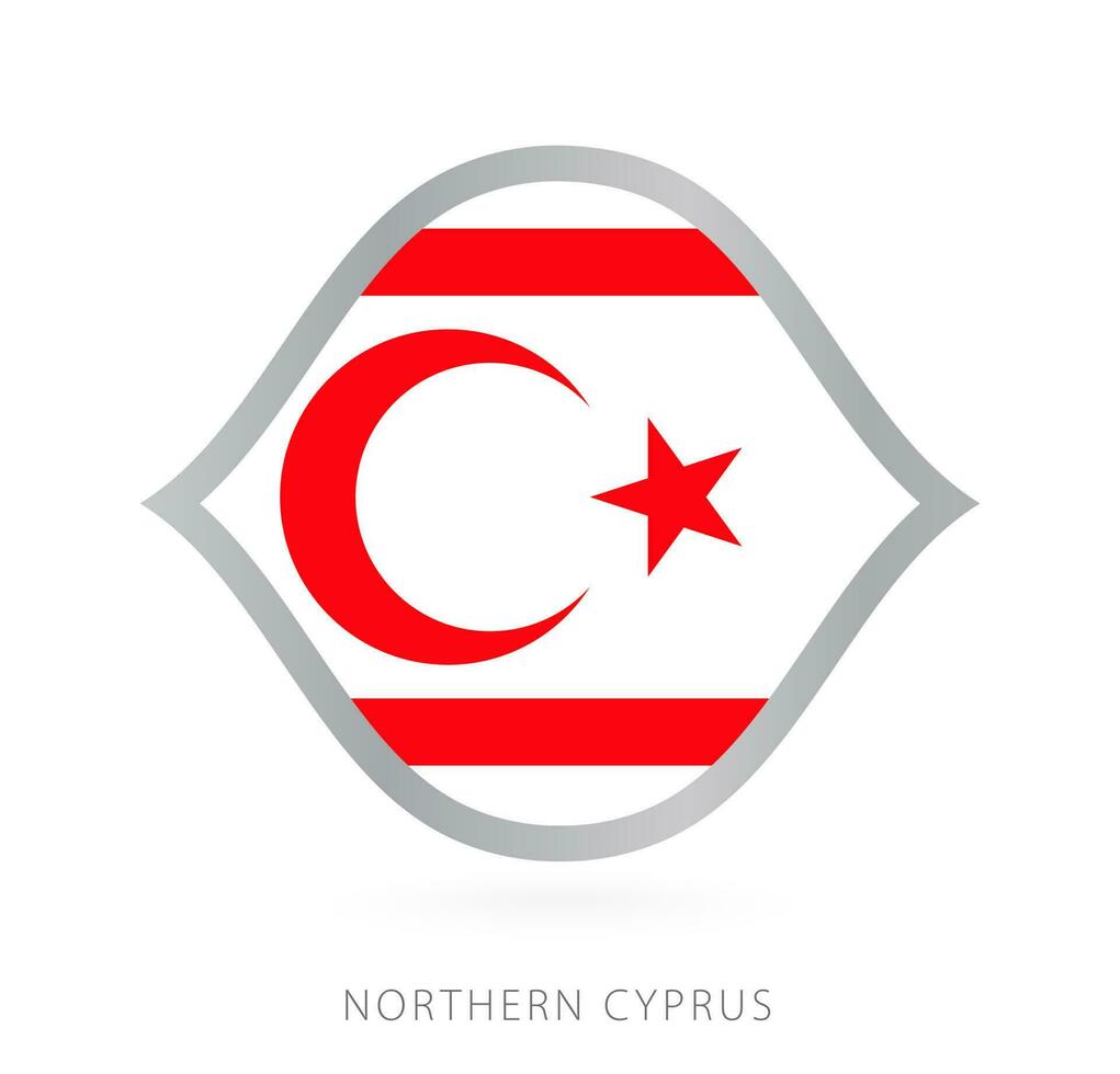 norte Chipre nacional equipe bandeira dentro estilo para internacional basquetebol competições. vetor
