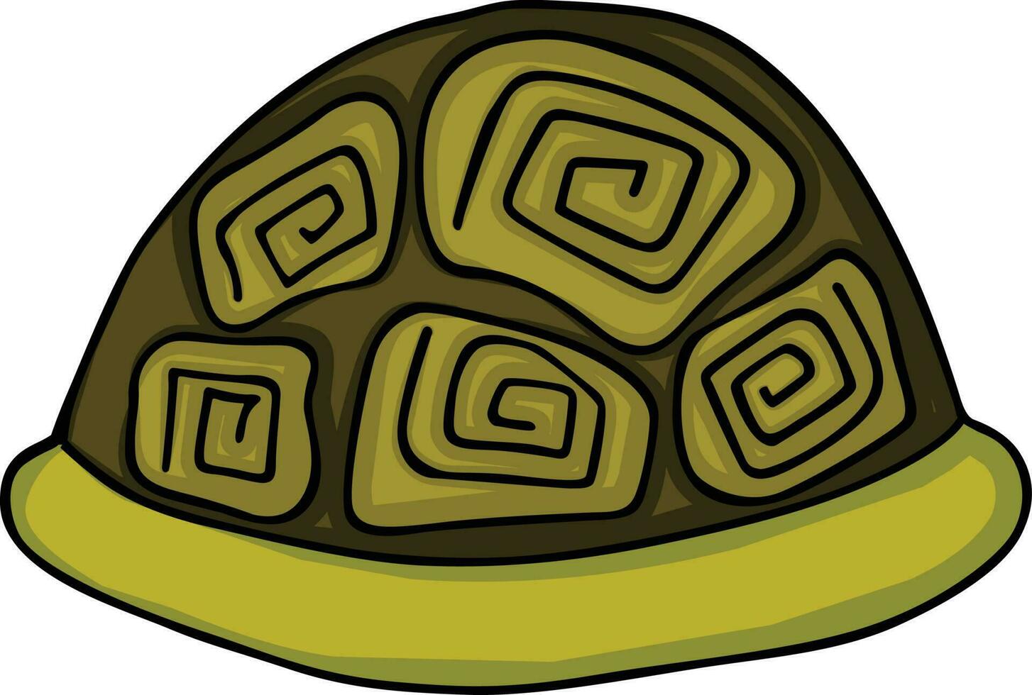 engraçado tartaruga Concha isolado em branco vetor