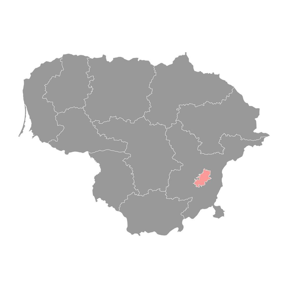 vilnius mapa, administrativo divisão do Lituânia. vetor ilustração.