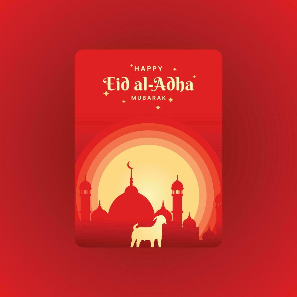 eid al adha vetor ilustração fundo islâmico estilo