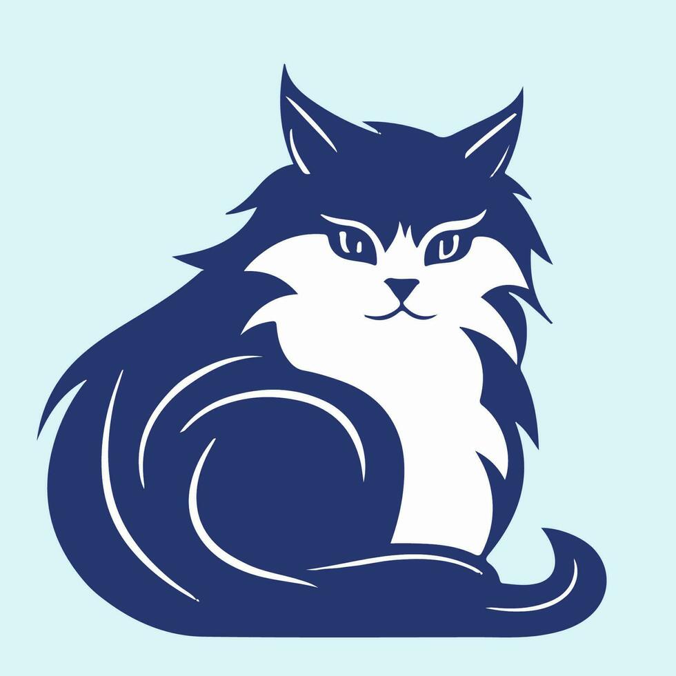 gato cabeça logotipo mascote vetor ilustração eps 10