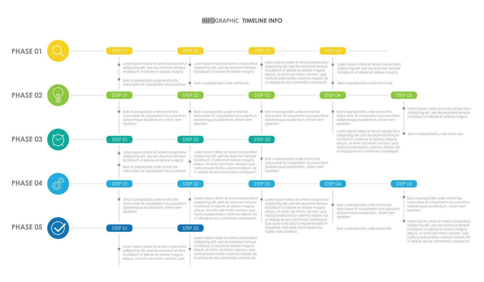 Linha do tempo o negócio dados visualização. Linha do tempo infográfico ícones projetado para infográficos modelo. vetor