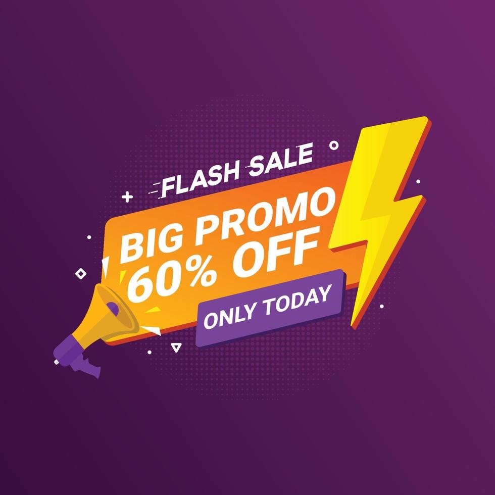 banner de venda flash plano de fundo do dia de compras para promoção de varejo vetor