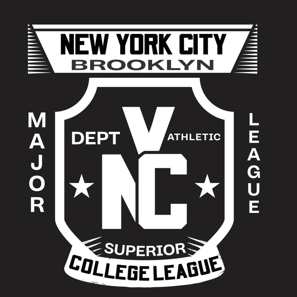 Novo Iorque cidade Brooklyn Atlético tipografia camiseta Projeto vetor