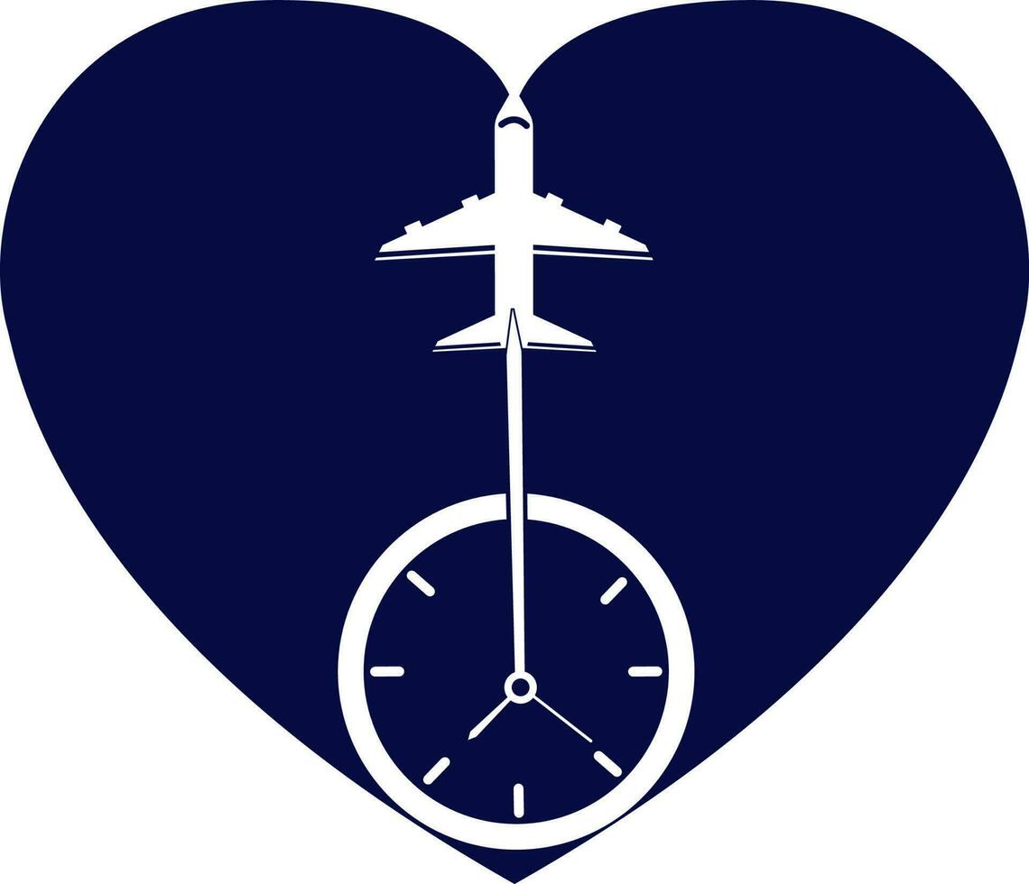 viagem Tempo logotipo desenhos conceito vetor, avião e cronômetro logotipo símbolo ícone modelo vetor