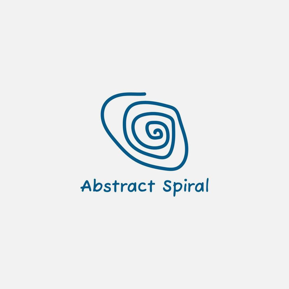 abstrato espiral logotipo fez do linhas. vetor