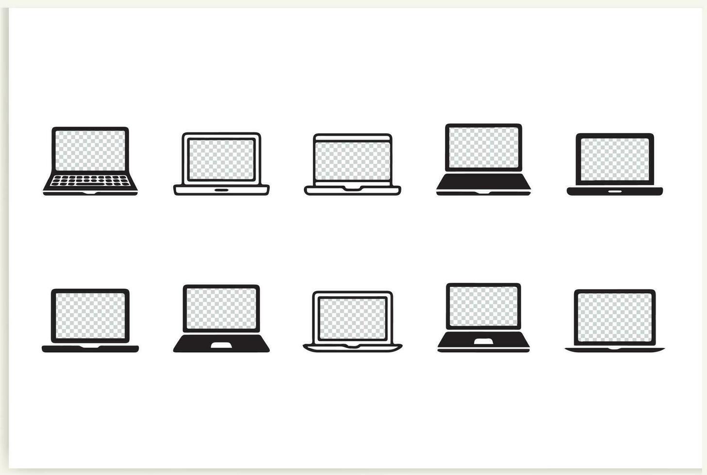 computador portátil computador ou caderno computador plano ícone para apps e sites, vetor. vetor