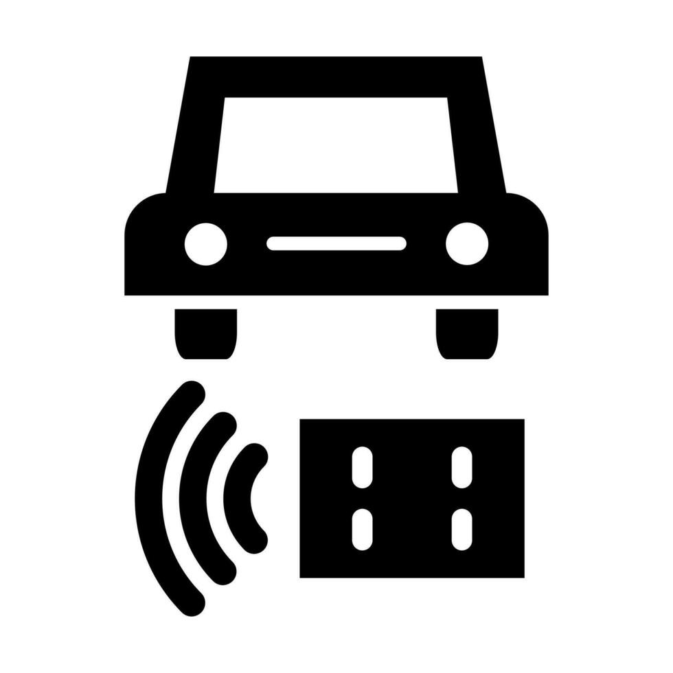 controlo remoto veículo glifo ícone Projeto vetor