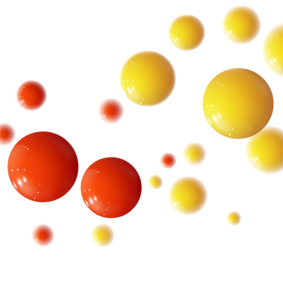esferas coloridas realistas bolhas de plástico esferas brilhantes vetor
