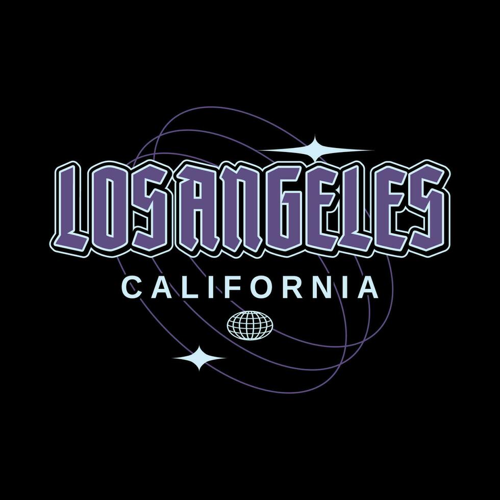 los angeles ano 2000 streetwear vintage estilo colorida slogan citar vetor ícone ilustração fundo. adequado para camiseta, roupas, poster, bandeira, folheto, adesivo