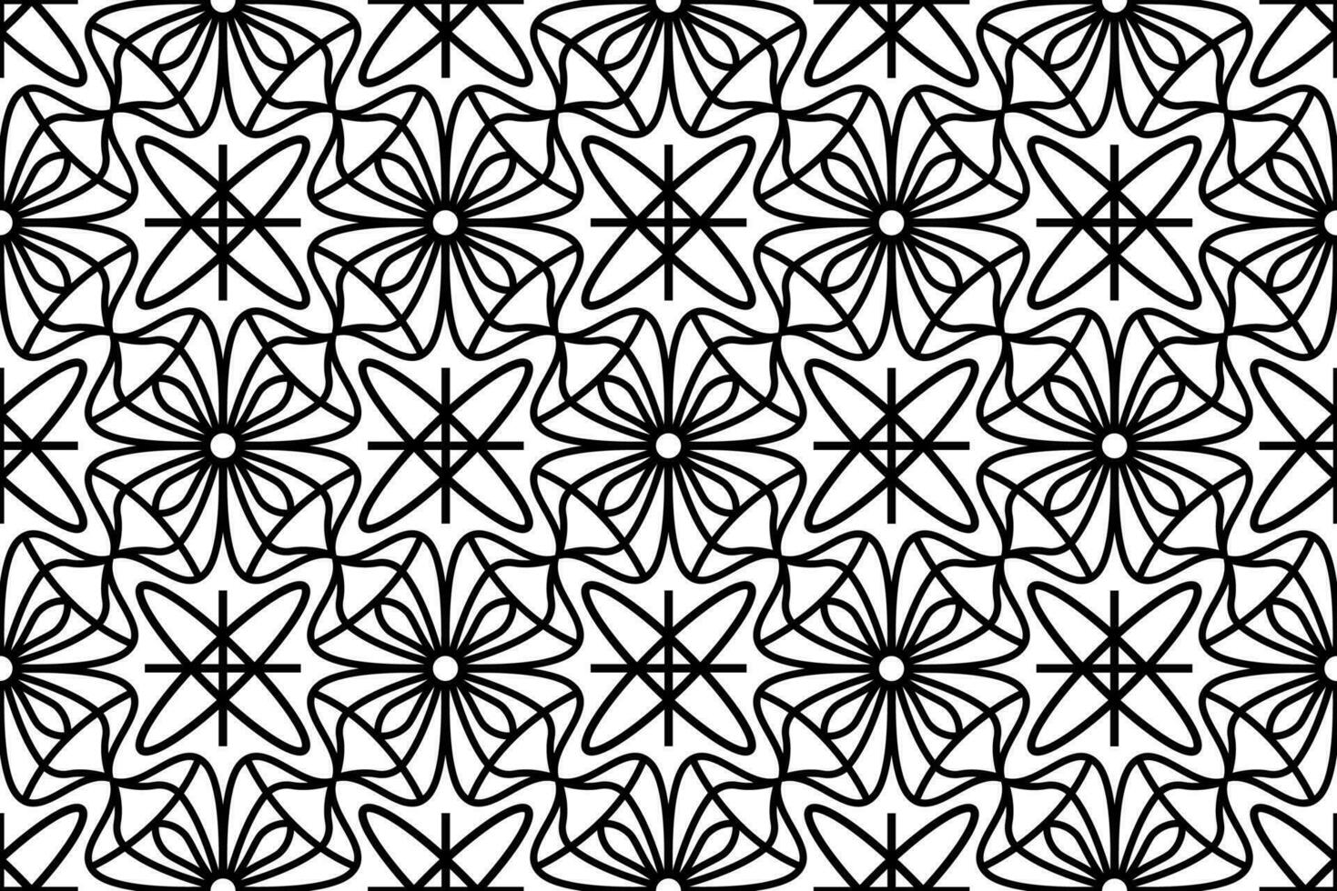 abstrato floral, renda, aparar desatado padronizar. recorrente padronizar com floral elementos e enfeites. linha arte projeto, mandala padronizar. vetor