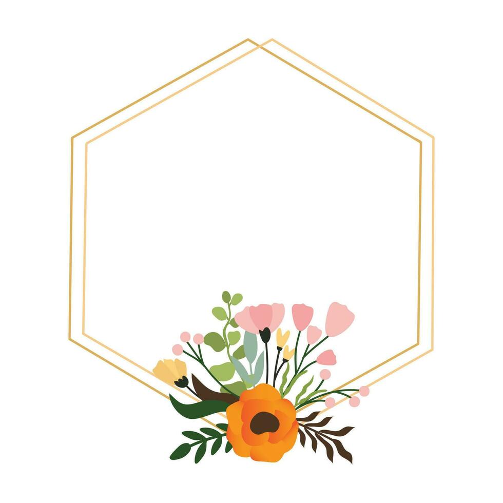 floral quadro, Armação decoração para a convite, Casamento enfeite conceito. floral fronteira elemento. Casamento monograma coleção, moderno minimalista e floral modelos para convite cartões Salve  a encontro vetor