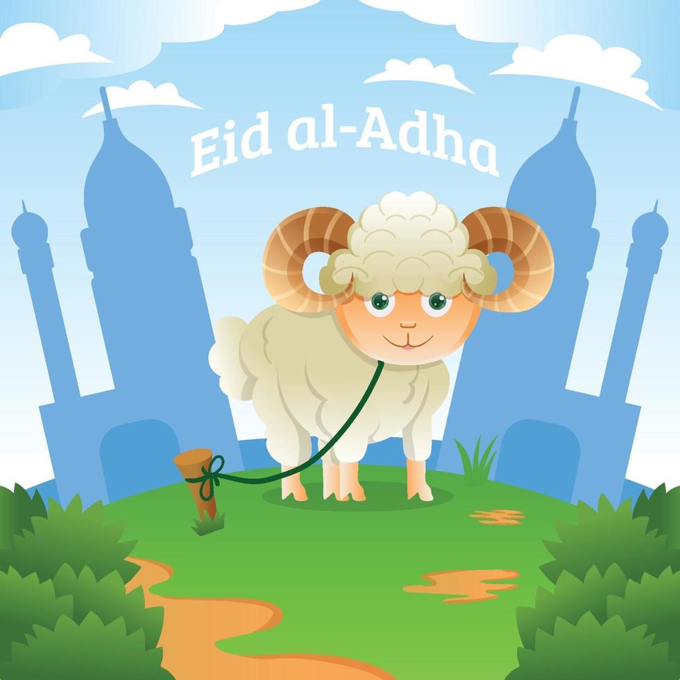 design de celebração eid al-adha vetor