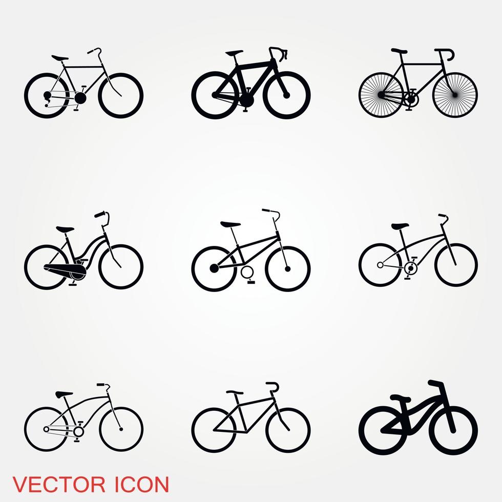 vetor de ícone de bicicleta