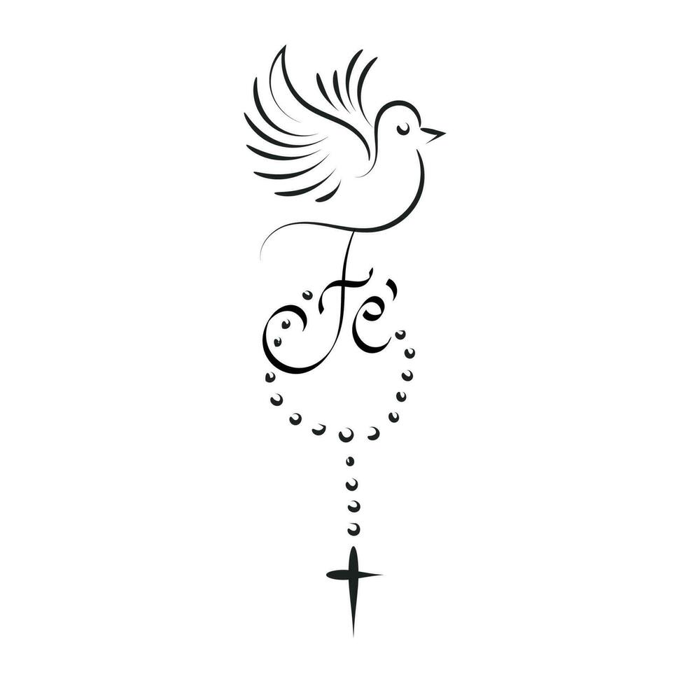 cristão Cruz com floral Projeto. lindo flores tatuagem Projeto para impressão ou usar Como cartão, folheto ou t camisa vetor