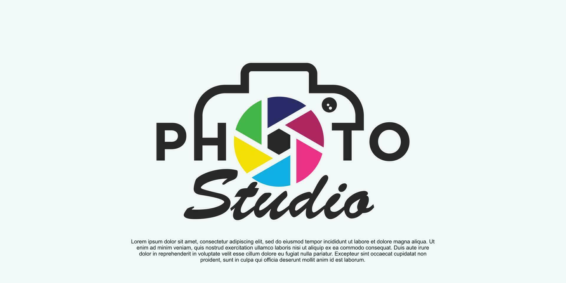 fotografia logotipo Projeto com moderno conceito vetor