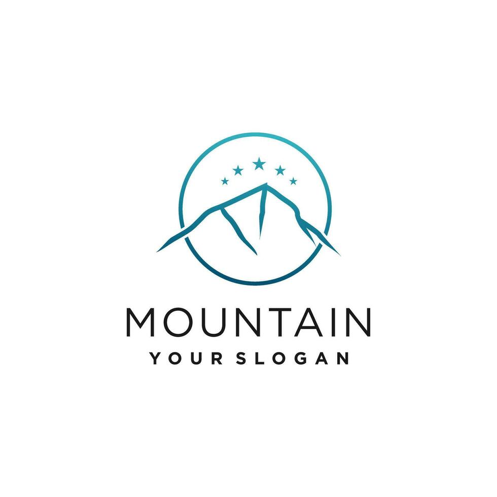 montanha logotipo desing idéia com único estilo vetor