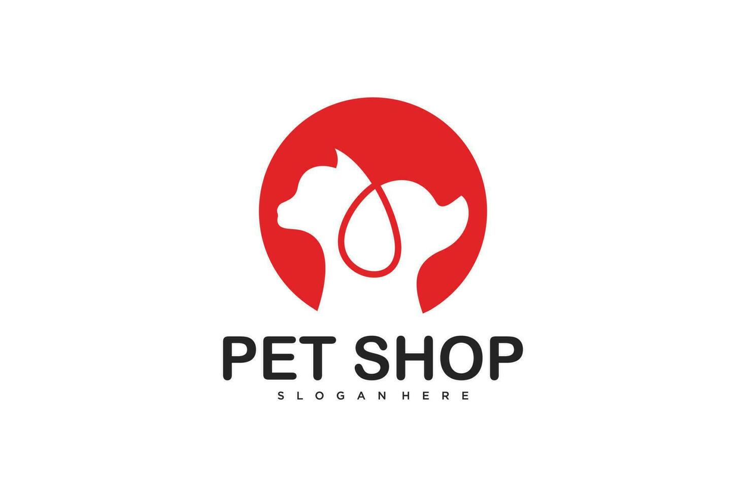 gato e cachorro logotipo Projeto. logotipos pode estar usava para animal cuidados, clínica e veterinário. vetor