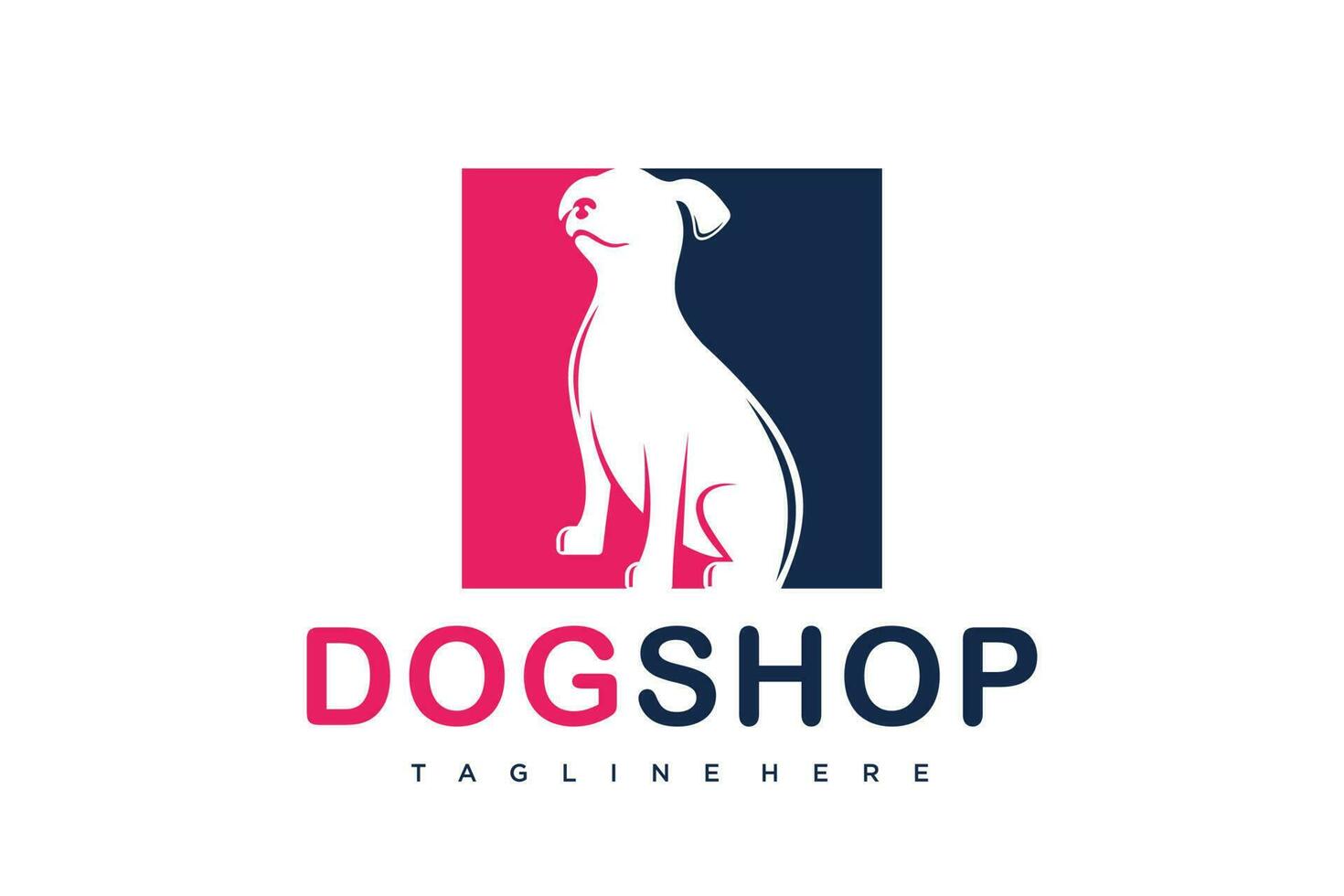 cachorro fazer compras logotipo Projeto. logotipos pode estar usava para animal cuidados, clínica e veterinário. vetor