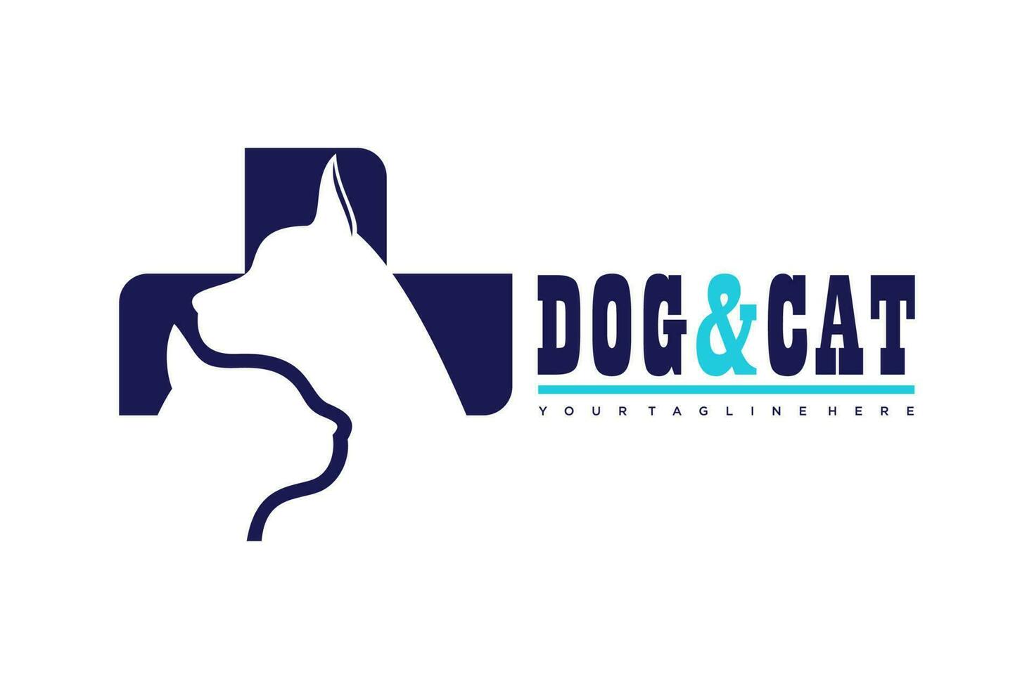 animal logotipo vetor ícone para animal fazer compras ou animal Cuidado e veterinário gato e cachorro