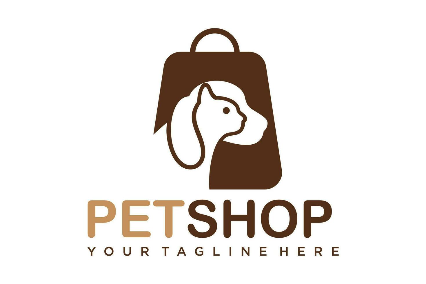 gato fazer compras logotipo Projeto. logotipos pode estar usava para animal cuidados, clínica e veterinário. vetor