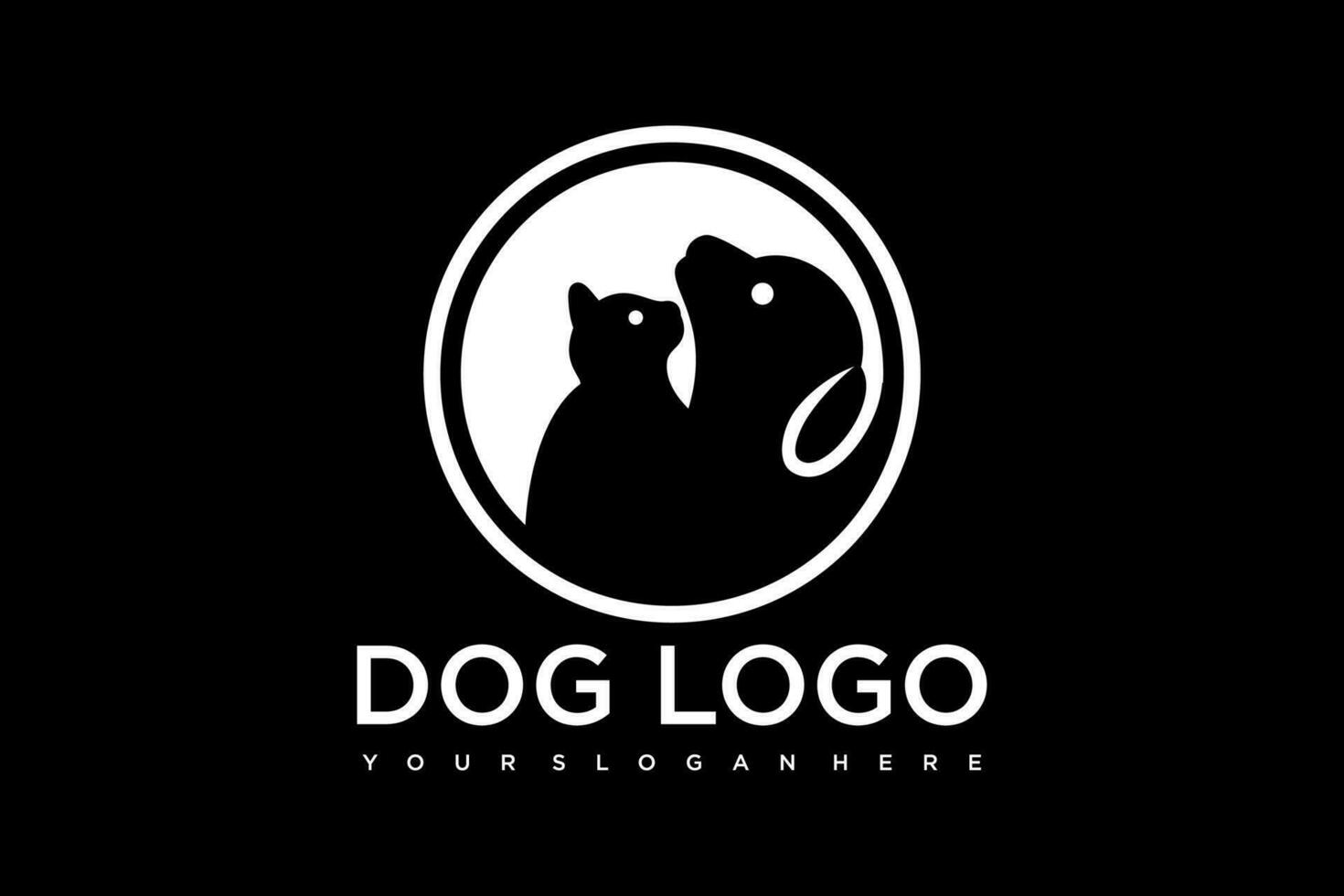 gato e cachorro animal logotipo vetor ícone para animal fazer compras ou animal Cuidado e veterinário gato e cachorro